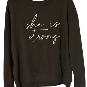 Mike Flow Black Sweatshirt with White Script Size M